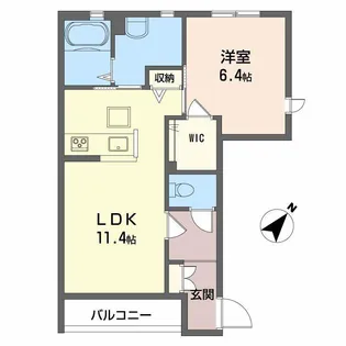 シャーメゾンELAN B棟【1階】の間取り