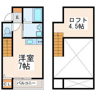 熊本県熊本市中央区琴平本町【アパート】の間取り