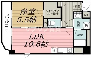 千葉県千葉市中央区新町【マンション】の間取り