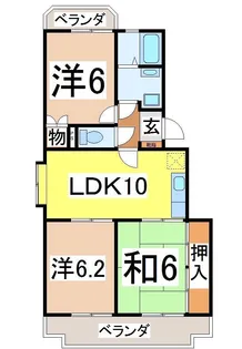 静岡県沼津市岡一色【マンション】の間取り