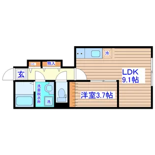 あすと五十人町【1階】の間取り