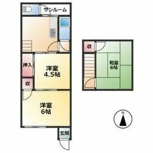 平野アパートの間取り