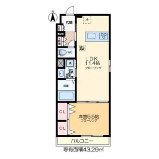 ヘーベルメゾン西葛西 E【1階】の間取り