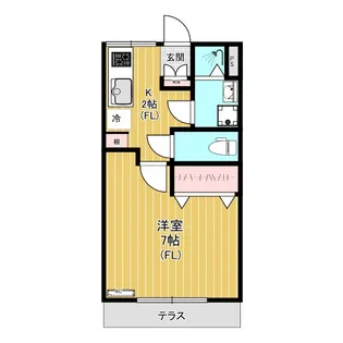 第2コーポさつき【1階】の間取り