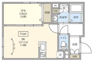 ルネコート羽田大鳥居【1階】の間取り