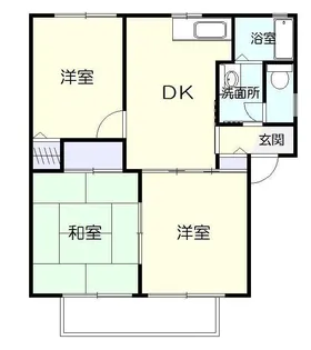ウェルドミール鷹尾【1階】の間取り