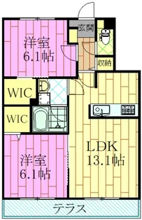 グランジュテ【1階】の間取り