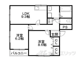 エルヴェンセドール【3階】の間取り