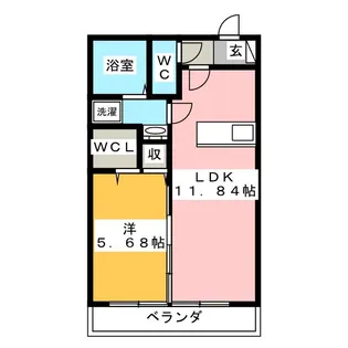 サンリット宮竹【1階】の間取り