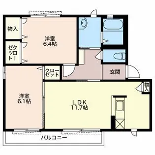 グランシャリオ C【2階】の間取り