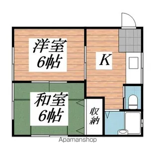 セゾン宝山【1階】の間取り