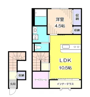 東京都東村山市秋津町3【アパート】の間取り