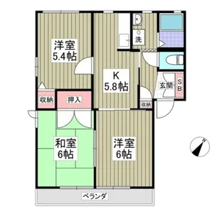 コーラル【1階】の間取り