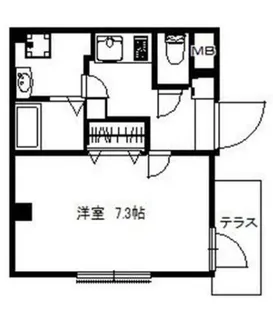シャンボール中野【1階】の間取り