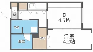 メニーズコート豊平川【2階】の間取り
