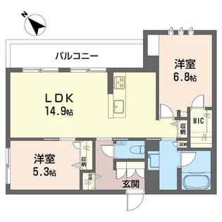 セレスティア ハザワ【3階】の間取り
