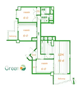 ライオンズマンション大磯【2階】の間取り