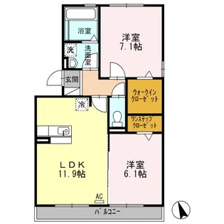 ウィルモアM2【3階】の間取り