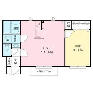 サンシティコートA棟【1階】の間取り