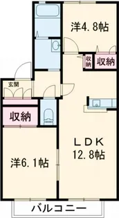 メゾンティファB【2階】の間取り