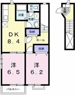 ラ フォレ ドゥ・ノール【2階】の間取り