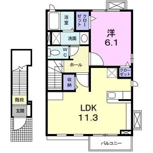 アウローラ ドゥオ【2階】の間取り