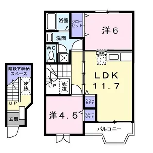 クレストール1037B【2階】の間取り