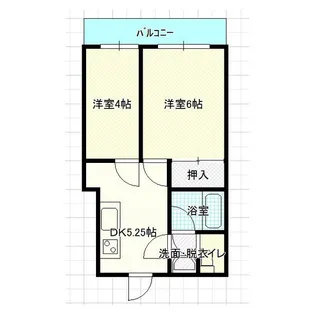 ブルーベイHONJO3【5階】の間取り