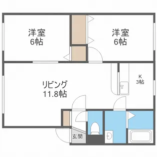 タケエイハイムIII【2階】の間取り