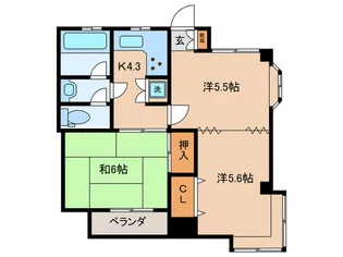 ジュネス久が原【4階】の間取り
