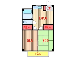 コンフィデンス江口【2階】の間取り