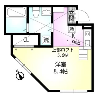東京都北区中十条1【アパート】の間取り