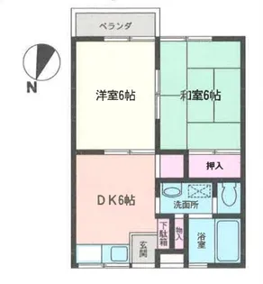 神奈川県横浜市都筑区川和町【アパート】の間取り