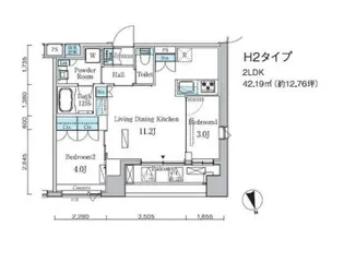 東京都中央区湊2【マンション】の間取り