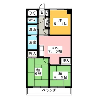 ソレイユ フジ【2階】の間取り