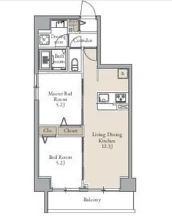 グランカーサ日暮里【6階】の間取り