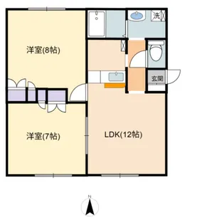 ブーム・クワトロN棟【1階】の間取り