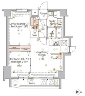 HYs MINOWA II【6階】の間取り