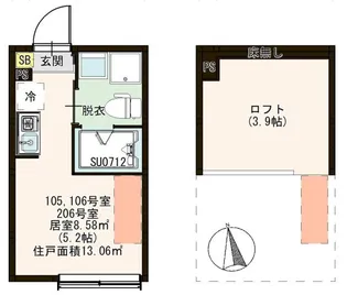 ハーモニーテラス一之江II【2階】の間取り
