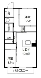 カーボグランデ【2階】の間取り