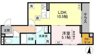 エリオント大和中央【1階】の間取り