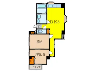 イ-スト御影【2階】の間取り