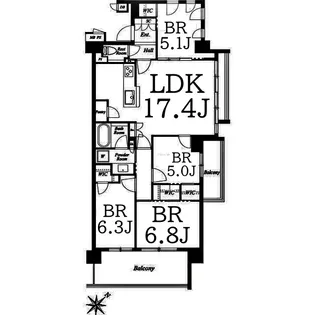 ザ・ケンジントン・レジデンス横濱片倉【3階】の間取り