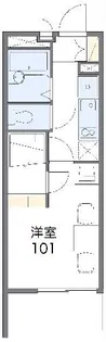 レオパレスリヴェール【2階】の間取り