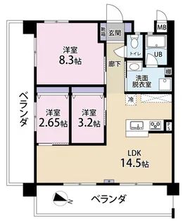 フェリスコート【1階】の間取り