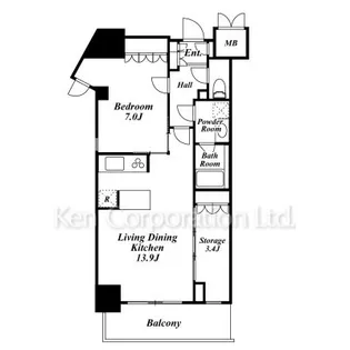 レジディア杉並方南町【8階】の間取り