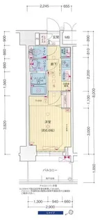 プレサンス ハーバーランド アンド・シー【3階】の間取り