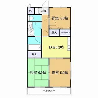 サルドセジュール【4階】の間取り