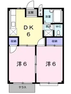 エルディム賞田【2階】の間取り