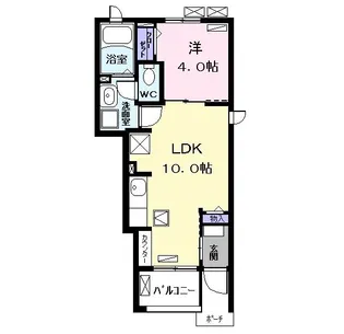 アンジューみのり【1階】の間取り